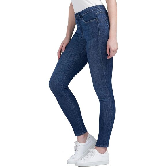 Women's Skinny Jeans Mid-Rise Stretch Denim Casual Wear Flexible Fit - Picture 2 of 5